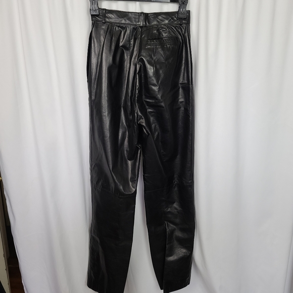 Vintage 1980s High Waist Leather Pants - Picture 3 of 13